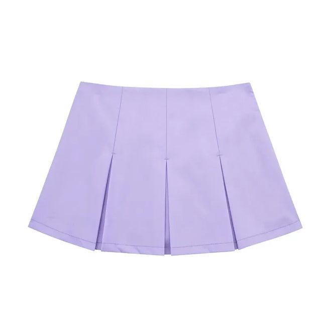 2025 Neuer High Waist Faltenrock Damen Mode Streetwear Seitlicher Reißverschluss Minirock Damen Lässig All-Match Basic A-Linien-Röcke