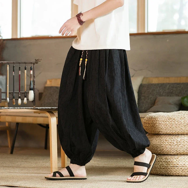 2024 Frühling Herren Neue Weite Hosen Männlich Vintage Lässige Jogginghosen Männlich Übergroße Weite Haremshosen Damen Hosen 5XL