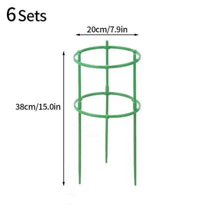 3/6/9/12Sets Plant Support Pile Stand Flowers Plant Arrangement Fixing Rod Plants Stake for Garden Supplies Home Yard Planting