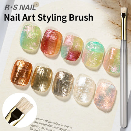 RSNAIL Nail Art Brush Multifunctional Stripe Liner Brushes Modeling Water Ripple DIY Design Hard Bristle Brush Nail Art Tools