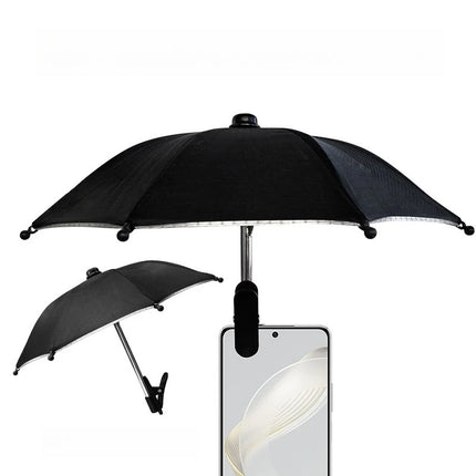 1pc, Mobile Phone Sunshade Sun Umbrella with Small Clip, Suitable for Beach, Photography and Video, Car Mobile Phone Holder