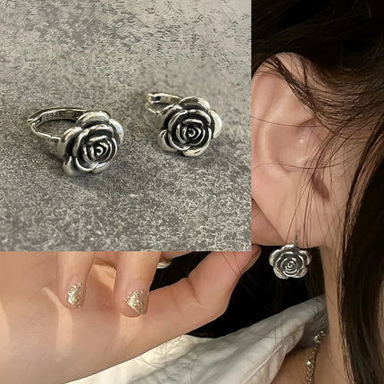 VENTFILLE 925 Sterling Silver Geometry Hoop Earring for Women Minimalism Classic Office Versatile Fashion Jewelry Gift Dropship