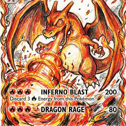 Pokemon Cards Abstract Impact Style Charizard Blastoise Venusaur Mewtwo Lucario Holo PTCG Cards Collection Cards Pokemon Gift