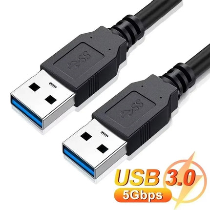 USB Male To USB Male Dual USB2.0 Extension Cable For Radiator Hard Disk Webcom Camera Laptop USB Date Transmission Extender Cord