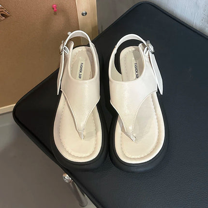2026 New Casual Herringbone Flip-Flop Sandal Beach Toe-Ring Roman Women's Shoes Popular Non-Slip Toe-Post