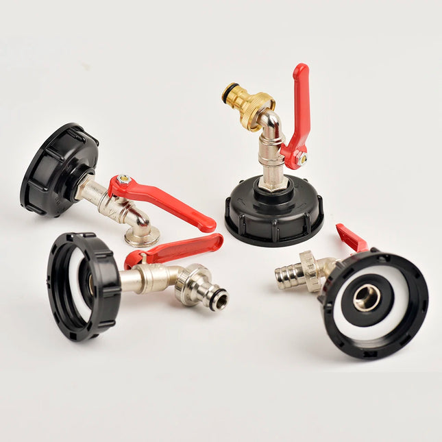IBC Tank Tap Adapter S60*6 Coarse Thread to Brass/Alloy 16mm Quick Connect Replacement Valve Garden Home - product image 2