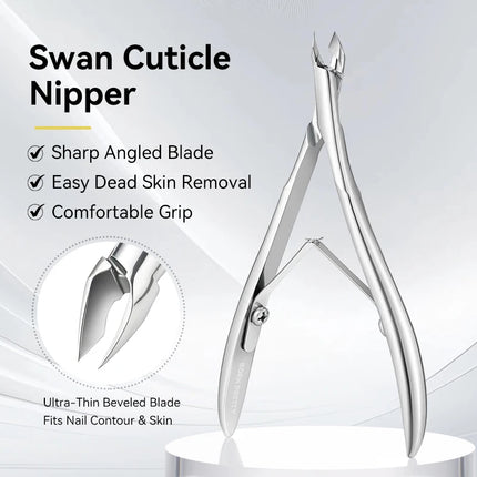 1PC Professional Nail Cuticle Nipper Sharp Dead Skin Scissors for Fingernail Toenail Comfortable Grip Manicure Pedicure Tools