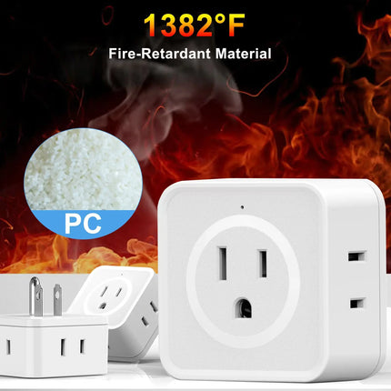 5 Way Multi Plug Outlet Extender, Wall Outlet Expander, Small Electrical Outlet Splitter for Travel, Home, Office - product i