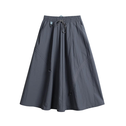 Outdoor Fashion Quick Dry Drawstring Skirt Women City Hiking Streetwear Loose Casual Sport  Y2k Track Cargo Skirts Pants