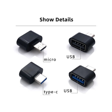 Tablet OTG Universal Micro USB/Type-C to USB 2.0 Adapter Connector for Phone Tablet PC USB C On-The-Go Converter Adapter