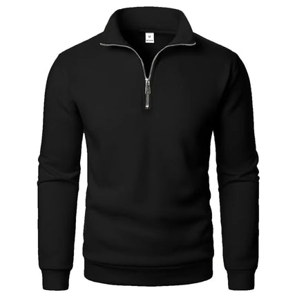 Spring Autumn new Casual Half Zipper stand collar sweatshirt Trend Simple slim men Pullover long sleeve tops Men's sweatshirt