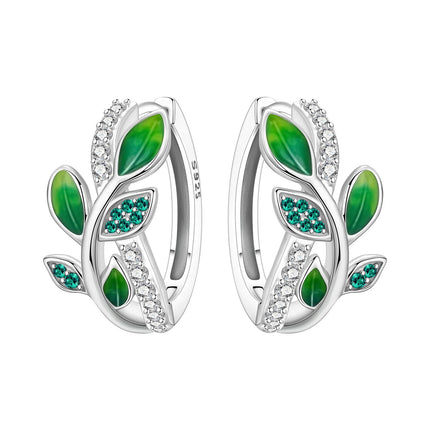 Orstarry Original 925 Sterling Silver Blue Iris Flower Earrings Women Hoop Earring Anniversary Jewelry Trendy Gifts