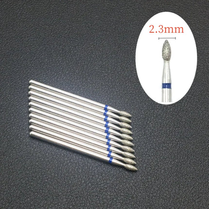 10 Piece Nail Milling Cutter Set Diamond Electric Nail Enhancement Drill Nail Drill Corner Cleaning Drill Burr Accessories Tool