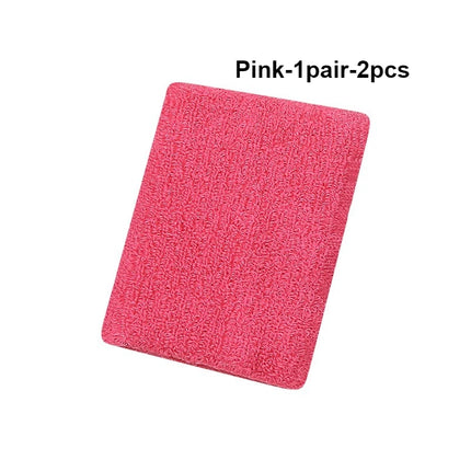 New Hot 1Pairs 2Pcs Set Breathable Cotton Wrist Sweatbands Sweat Absorbent Wristbands for Tennis Football Basketball Running Gym