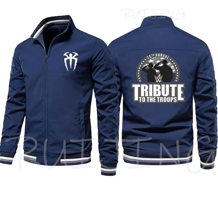 2024 Spring and Autumn New Famous Wrestler Returns CM Punk Men's Windproof Jacket Street Sports Casual Coat Windproof Jacket