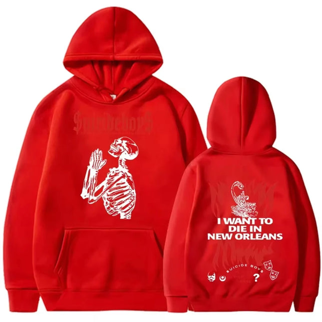 2025 Neu im Gothic Double Sided Printed Streetwear Herren Damen VI Ghostface Grafik Hoodie Unisex Fleece Langarm Sweatshirts