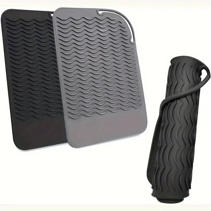 New Plus Size Silicone Heat Resistant Mat Portable Travel Hot Tools Pad Cover for Curling Iron, Flat Iron Hair Straightener