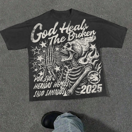 Harajuku Letter Graphic T Shirts Y2k Tops Men Women High Street Oversized T Shirt Pro Choice Streetwear Vintage Tee Clothing