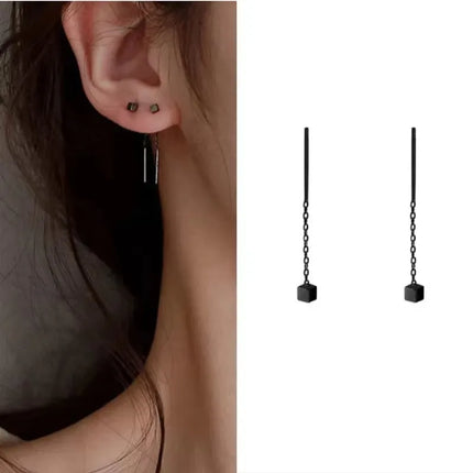French Luxury Sweet Romantic Long Zircon Tassel Twisted Earrings for Women Temperament Wedding  Banquet Jewelry Gift