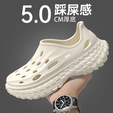 Operating room hole shoes men's 2026 summer new non-slip deodorant arch support wear wear wear cool slippers men