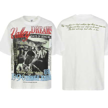 Sport Speech  Washed Hand Worn   T SHIRT Good Quality Fashion Men Summer Style Women Vintage T Shirt Tee