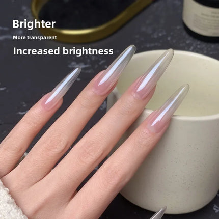 New Nail Mirror Bright Plating Aurora Chrome Powder for Nails Moonlight Pearl White Rubbing Powder Manicure Chrome Flash Dust