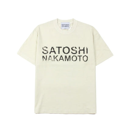 High Street Retro Hip-Hop Satoshi Nakamoto T Shirt Men Women Classic Letter Print Wash loose Casual plus size Short-Sleeve Tees