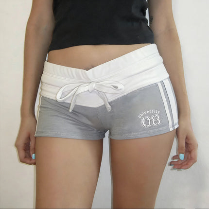 SUCHCUTE Y2k Low-wrise Short For Women Grunge Harajuku Letter Shorts Print Sexy Casual Bottom Coquette Outfit Summer streetwear