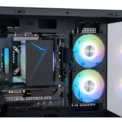 ABS Flux II Aqua Prebuilt Gaming PC - Windows 11 - Intel Core 5 120 - GeForce RTX 5060 8GB - DLSS 4 - 32GB DDR4 - 1TB NVMe SSD