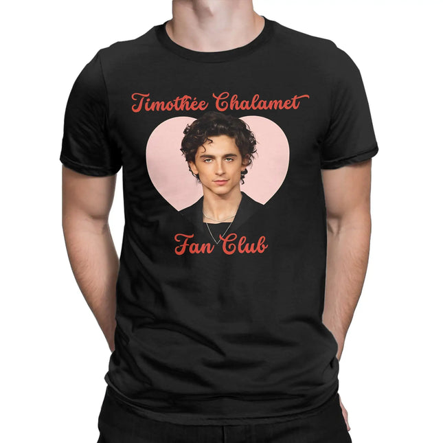 Harajuku T-Shirt Strand Timothee Chalamet Amerikanischer Schauspieler Hip Hop T-Shirts Reiner Baumwoll-T-Shirt für Herren Y2K Kurzarm Kleidung