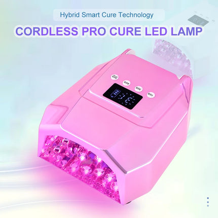 Popular Rose Gold Nail Product High Quality Professional 98W Nail Lamp UV LED with Battery Metal Base Gel Light for Salon Use