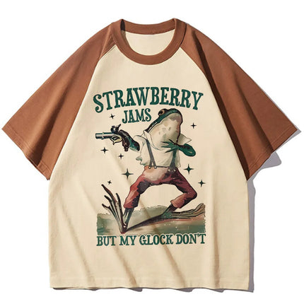 Strawberry t-shirts women elegant Tee girl Japanese graphic streetwear clothing