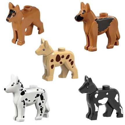 MOC Animal Scene Building Blocks Cats Dogs Sheep Pigs Chickens Eagle Parrots Dolphin Zoo Fram Accessories DIY Toys Bricks T14