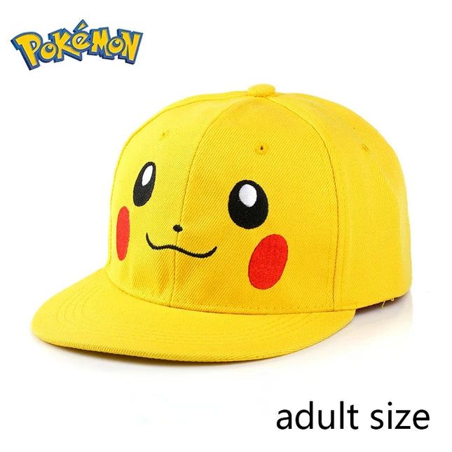 Pokemon Pikachu Baseballmütze Anime Cartoon Figur Cosplay Hut Verstellbar Damen Herren Kinder Sport Hip Hop Caps Spielzeug Geburtstagsgeschenk