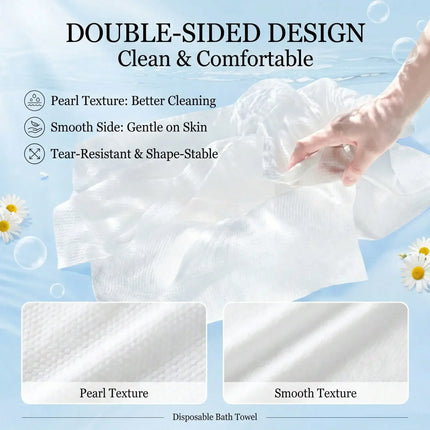 Disposable Bath Towel Individually Wrapped Soft Absorbent Travel Body Towel Portable Quick Dry for Hotel Spa Gym CampingVacation