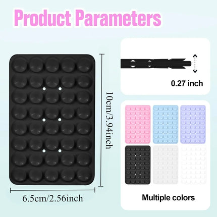 Silicone Suction Cup Phone Holder Multi-Functional Anti-slip Mobile Fixture Pad Double Sided Detachable For iPhone Huawei Tablet