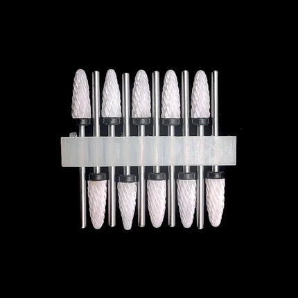10 Ceramic Drill Bits, Milling Cutters, Rotating Nail Polish Grinding Machine Accessories, Overflow Removal Tool Accessories
