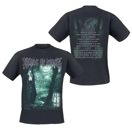 Classic Cradle of Filth Band Extreme Gothic Black Metal Casual T-Shirt Cotton Graphic Tee Men Women Summer Streetwear