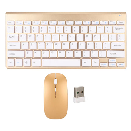 Wireless Keyboard Mouse Kit Slim Wireless Key Mouse Combo Portable Beautiful Power Saving Silent Button LED - product image f