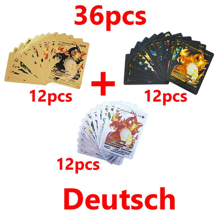 81-36Pcs Pokemon Cards German Spanish French English Vmax GX Energy Card Pikachu Rare Collection Battle Trainer Boys Gifts Toys
