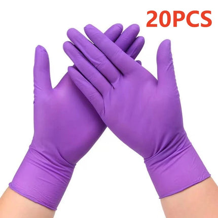 Fuchsia Nitrile Disposable Gloves 20/100PCS 3-mil Powder & Latex Free Household Cleaning Gloves for Cooking Kitchen Esthetician