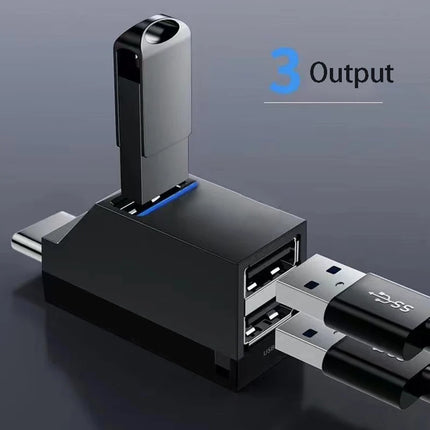 Whistle Shape Type C HUB USB3.0  2.0 Out USB Cable Splitter Disk Reader Data Transfer Extend Adapter Mouse Keyboard Converter