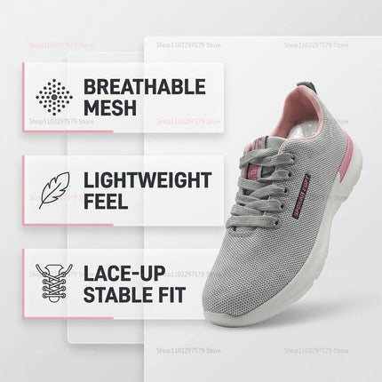 Women’s Lightweight Breathable Running Shoes for Spring Autumn Sports Casual Athletic Sneakers Comfort Fitness Walking Trails