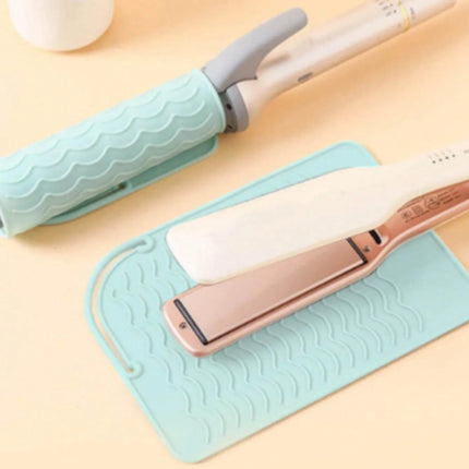 New Plus Size Silicone Heat Resistant Mat Portable Travel Hot Tools Pad Cover for Curling Iron, Flat Iron Hair Straightener