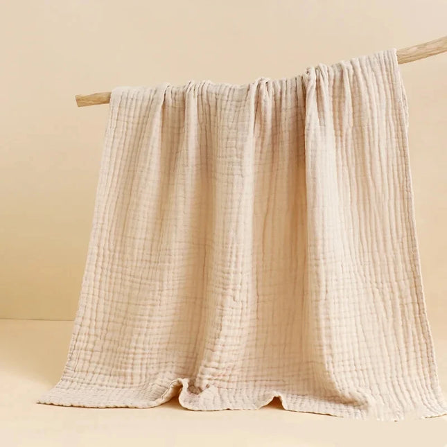 Baby Bath Towel Kids Swaddle Wrap Bedding Pure Cotton Bubble Muslin Blanket 6 Layers Infant Gauze - product image 7
