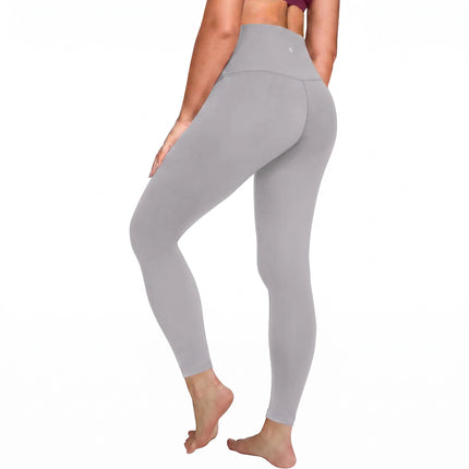 Womens HighWaist Airlift Soft Yoga LeggingsSolid Color Tight Workout Pants for Pilates Exercise Street Style