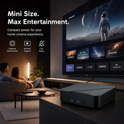 2026 Intel N150 Mini PC 16GB DDR4 M2 NVMe SSD 512GB Triple 4K WiFi6 BT52 Silent Cooling Office Home Desktop Pro Ultra