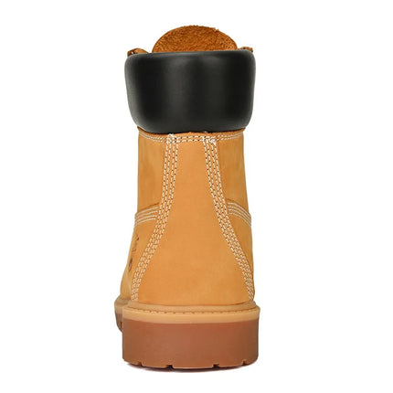 Men High Top Boots Premium Women Leather Shoes Fashion Outdoor Lace Up Anti Slip Ankle Boots Waterproof Non Slip Hiking Footwear