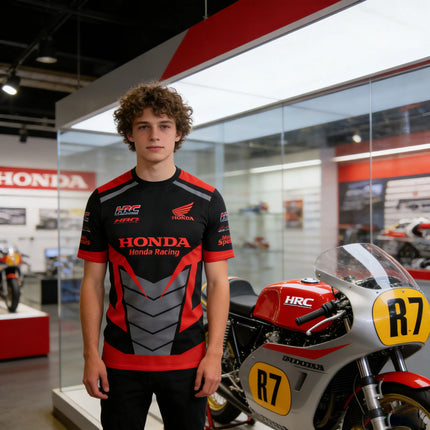 2026 Summer Hot Selling Honda Moto Speeds Short Sleeve Racing Team Product Men's T-shirt Racing Sports Casual Short Sleeve