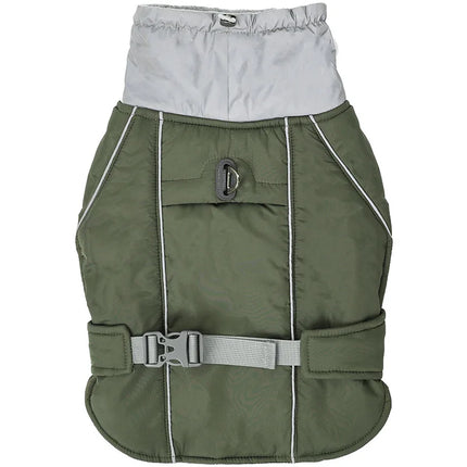 Winter Waterproof Dog Jacket with Reflective Strips, Thick Warm Coat for Pets, Adjustable with D-Ring, S-3XL